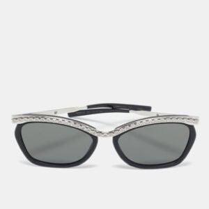 Gucci Black/Silver GG0617S GG Crystals Cat Eye Sunglasses