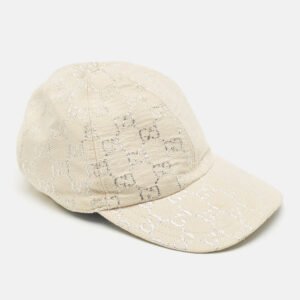 Gucci Beige GG Fabric Baseball Cap M