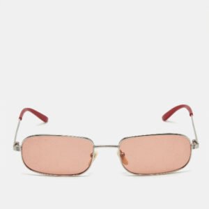 Gucci Red/Silver Tone GG1457S Rectangle Sunglasses