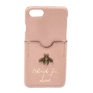 Gucci Pink Leather Blind For Love iPhone 7 Case