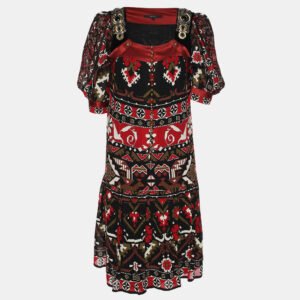 Gucci Multicolor Printed Viscose and Silk Vintage Mini Dress M