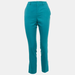 Gucci Wool Teal Blue Wool Trousers S