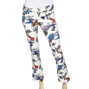 Gucci Off - White Tropical Printed Cotton Pants S