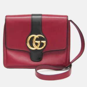 Gucci Red/Black Leather Small Arli Crossbody Bag