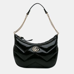 luxury-women-gucci-used-handbags-p1150596-005.jpg gucci black patent marmont matelasse shoulder bag