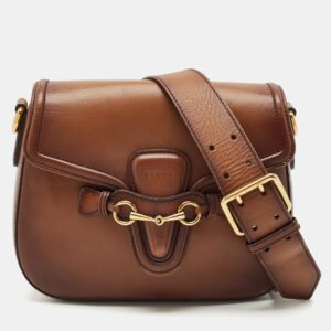 Gucci Brown Ombre Leather Medium Lady Web Shoulder Bag