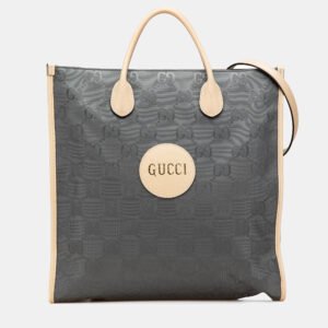 Gucci Grey Medium GG Nylon Off the Grid Convertible Tote