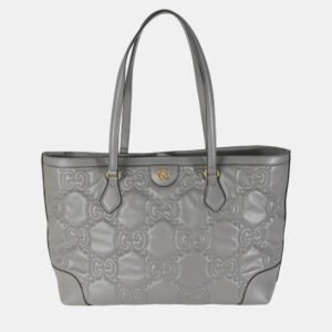 Gucci Grey GG Matelasse Calfskin Medium Ophidia Tote bag