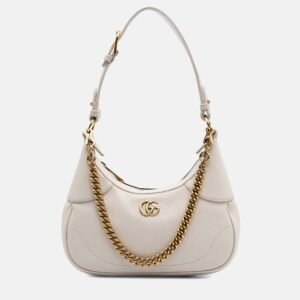 Gucci White Small Calfskin Aphrodite Satchel