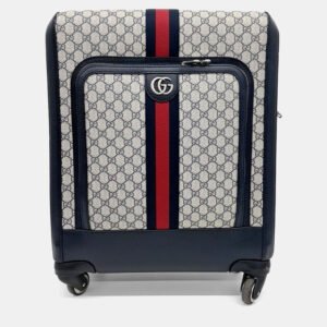 Gucci Beige Black Canvas and Leather Savoy Carrier bag