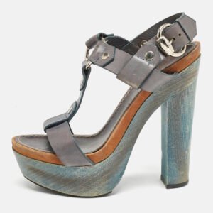 Louis Vuitton Turquoise Epi Leather and Monogram Canvas Marie-Lou Compact Wallet