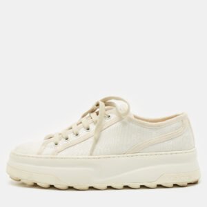 Gucci White GG Canvas Tennis 1977 Platform Sneakers Size 39