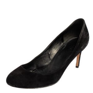 Gucci Black Suede Slip On Pumps Size 37