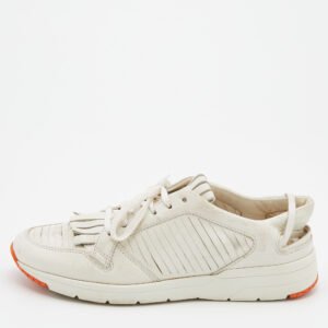 Gucci White Leather Tassel Low Top Sneakers Size 36.5