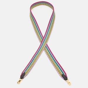 Herm&egrave;s Multicolore/Noir Canvas and Swift Leather Sangle Cavale Bag Strap