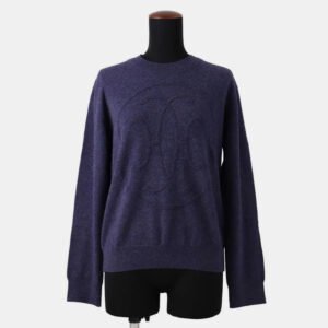 Hermes Blue Cashmere Sweater [H-Lift] Size 42