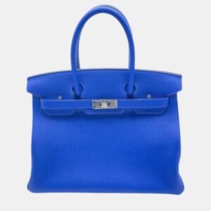 Hermes Blue Royal Togo Leather Birkin 30 Bag