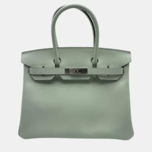 Hermes Vert Fizz Veau Epsom Leather Birkin 30 Bag