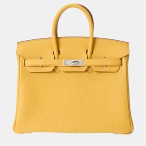 Hermes Jaune Ambre Togo Leather Birkin 25 Bag