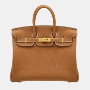 Hermes Gold Togo Leather Birkin 25 Bag