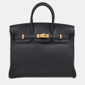 Hermes Black Togo Leather Birkin 25 Bag