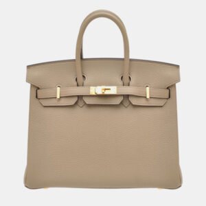 Hermes Beige Marfa Togo Leather Birkin 25 Bag
