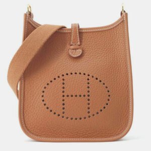 Hermes Gold Taurillon Clemence Evelyne TPM Bag
