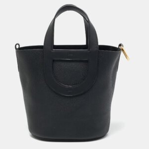Hermes Noir Taurillon Clemence and Swift Leather In The Loop 18 Bag