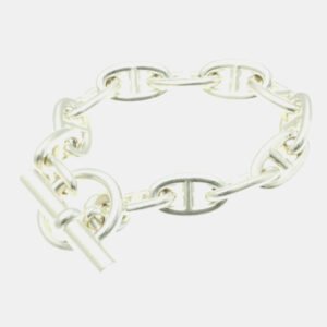 Hermes Chaine D'Ancre Gm Silver 925 No Stone Charm Bracelet Silver