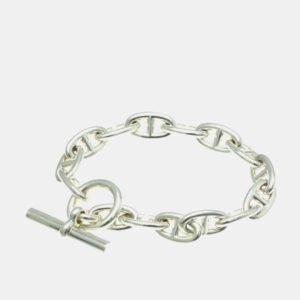 Hermes Silver 925 Chaine D'Ancre Charm Bracelet