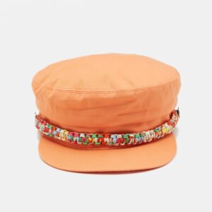 Herm&egrave;s Orange Cotton Deauville Cap