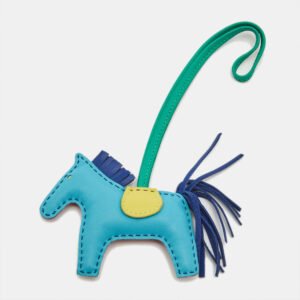 Hermes Rose Shocking/Bleu Azteque/Bleu Electrique/Menthe/Soufre/Violet Milo Leather GriGri Rodeo Bag Charm PM