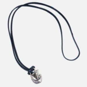 Hermes Silver-Tone Metal L' Air de Paris Yacht Cadena Pendant Necklace