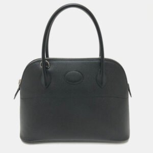 Hermes Black Leather Boldie Satchel Bag