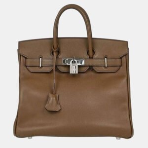 Hermes Taupe Gray Epsom Haut a Courroies 28 Handbag