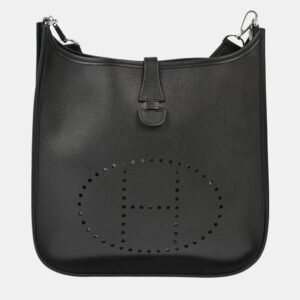 Hermes Black Epsom Evelyne 2 29 Shoulder Bag