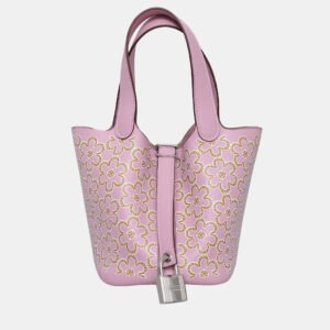 Hermes Mauve Sylvestre Micro Picotin 14 Lucky Daisy Bag