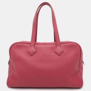 Hermes Ruby Taurillon Clemence Victoria 35 Bag