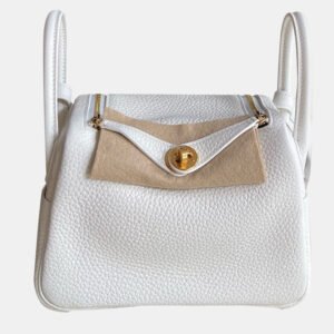 Hermes Pink Leather Mini Lindy 19 Crossbody Bag