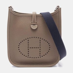 Hermes Etoupe Leather Evelyne TPM Bag