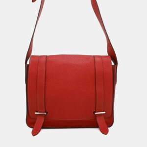 Hermes Rouge Casaque Taurillon Clemence  Steve Caporal 27 Handbag