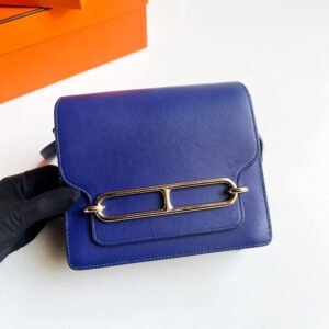 Hermes Duck Blue Matte Crocodile Leather Birkin 25 Top Handle Bag