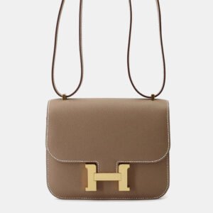 Hermes Etoupe Epsom Leather Constance Mini Shoulder Bag