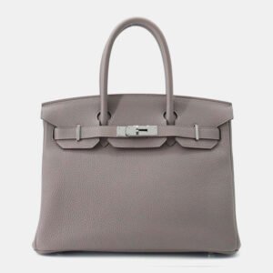 Hermes Gris Meyer Togo Leather Birkin 30