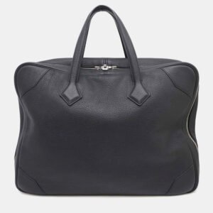 Hermes Black Taurillon Clemence  Victoria 50 Travel Bag