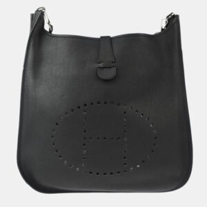 Hermes Black Togo Leather Evelyne II GM Shoulder Bag
