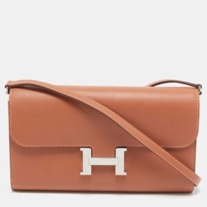 Herm&egrave;s Blush Evercolor Leather Constance To Go Wallet