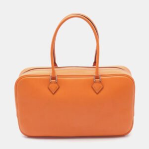 Hermes Orange Epsom Leather Plum Elan 28 Handbag