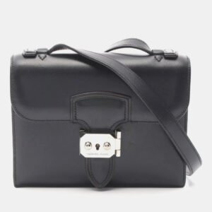 Hermes Black Calf Leather Shoulder Crossbody Bag