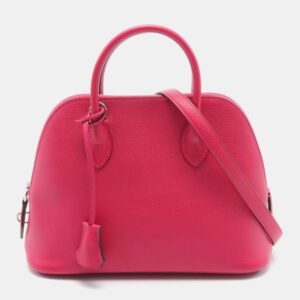 Hermes Framboise Evercolor Leather Bolide 1923 25 Verso Shoulder Bag